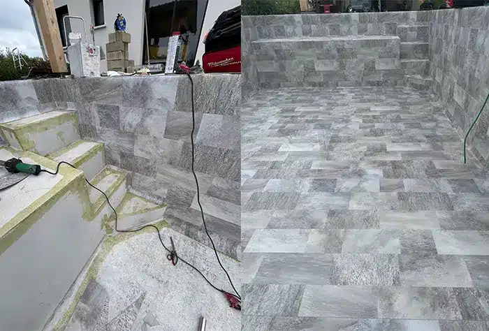 Pose membrane piscine particulier